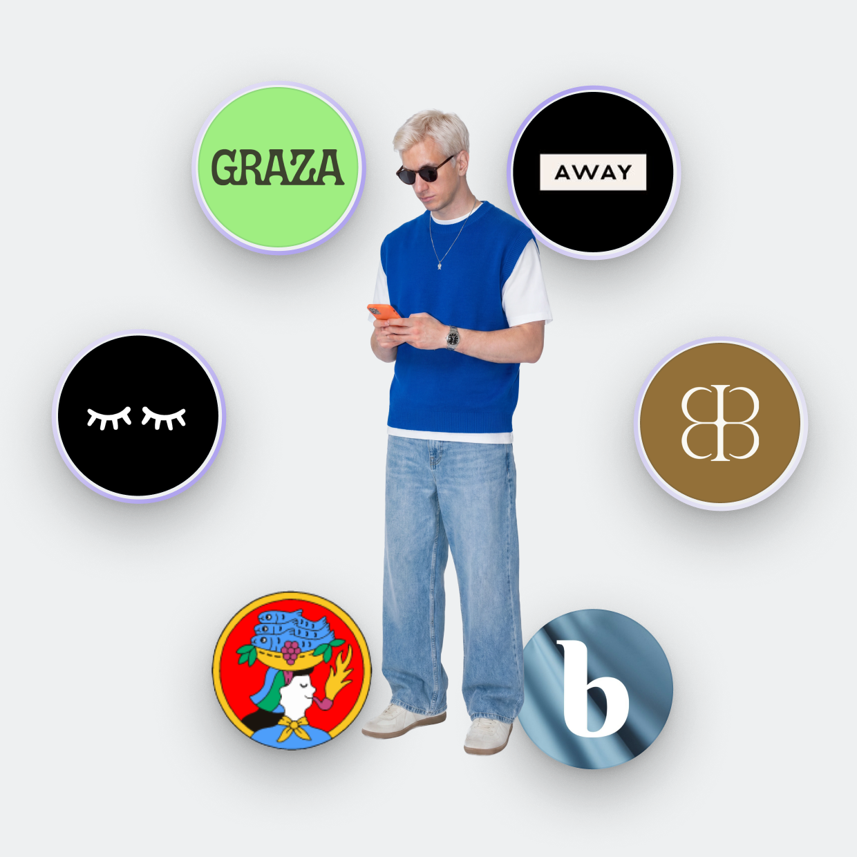 Shop app search showing personalized product results