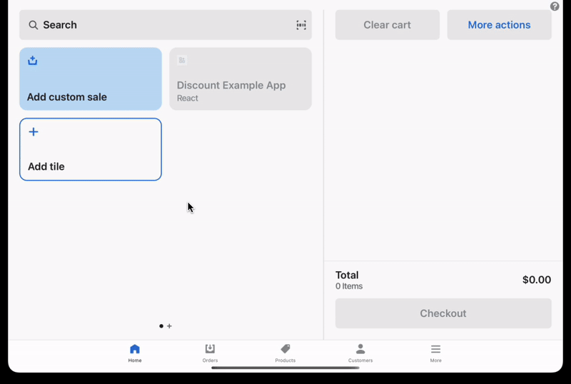 POS UI extensions discount example app