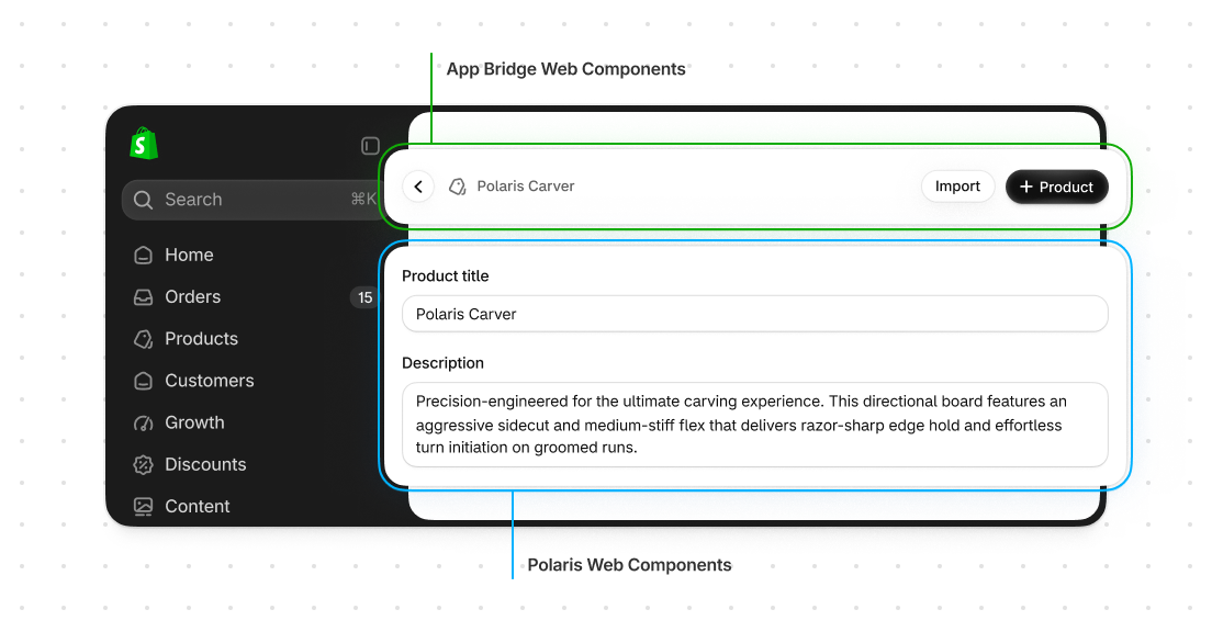 App Bridge web components example