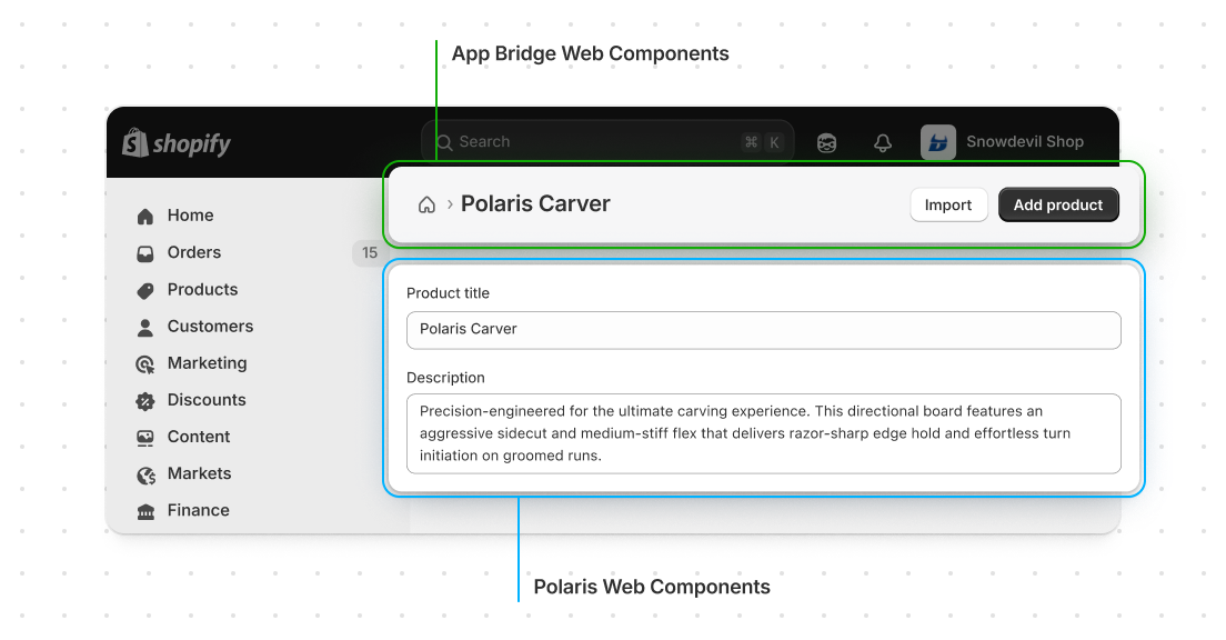 App Bridge web components example