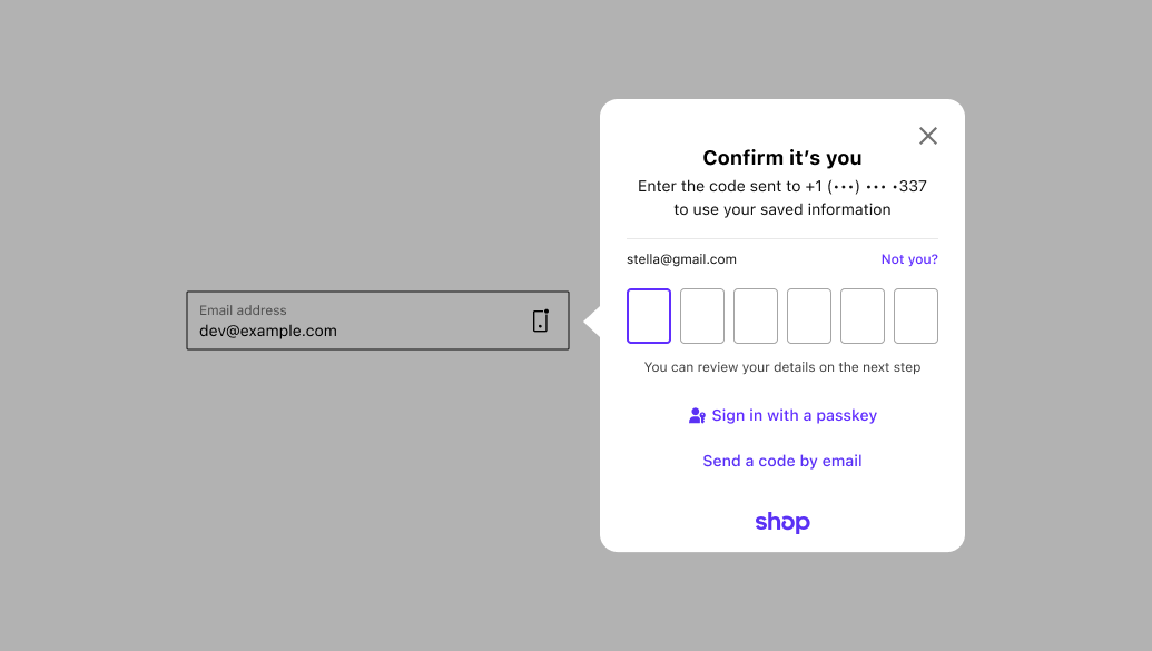 Shop email recognition