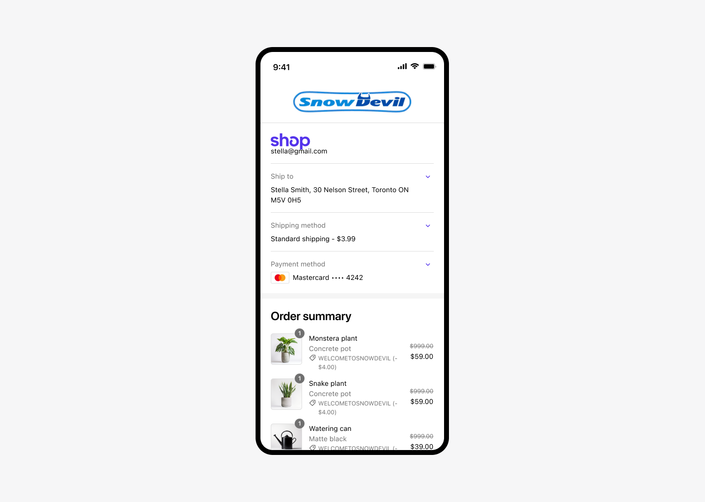 Shop popup checkout on mobile