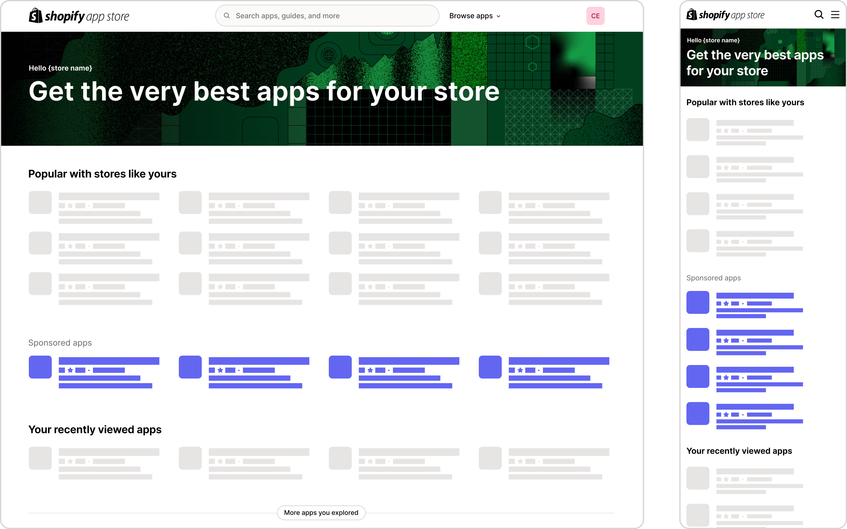 Homepage ads on the Shopify App Store.