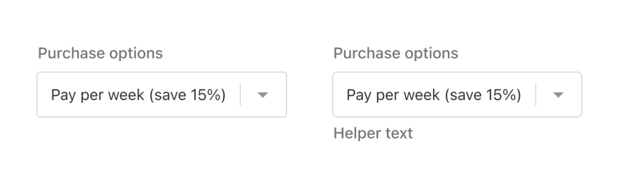 Selling plan selector to select the offer