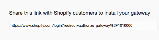 Install link for the payment gateway integration