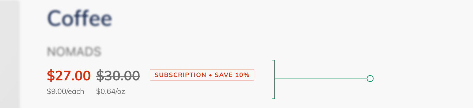 Main price component screenshot