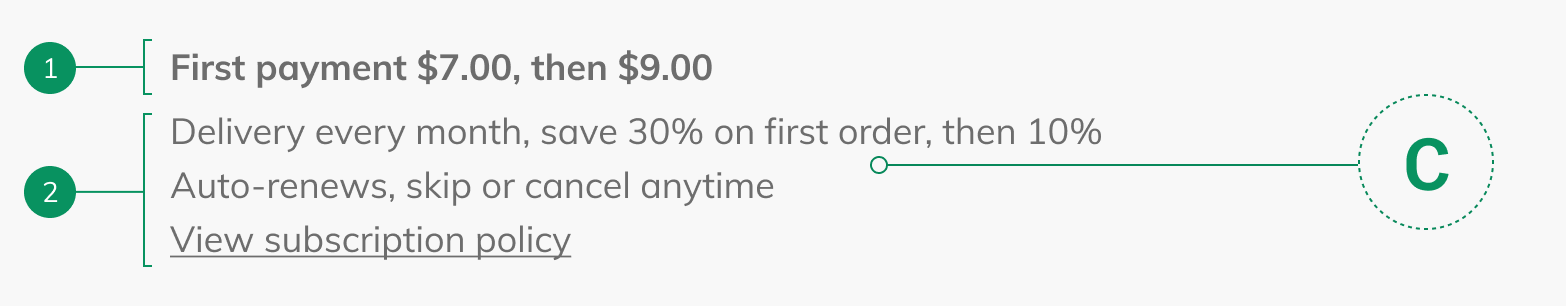 Selling plan details subcomponent screenshot