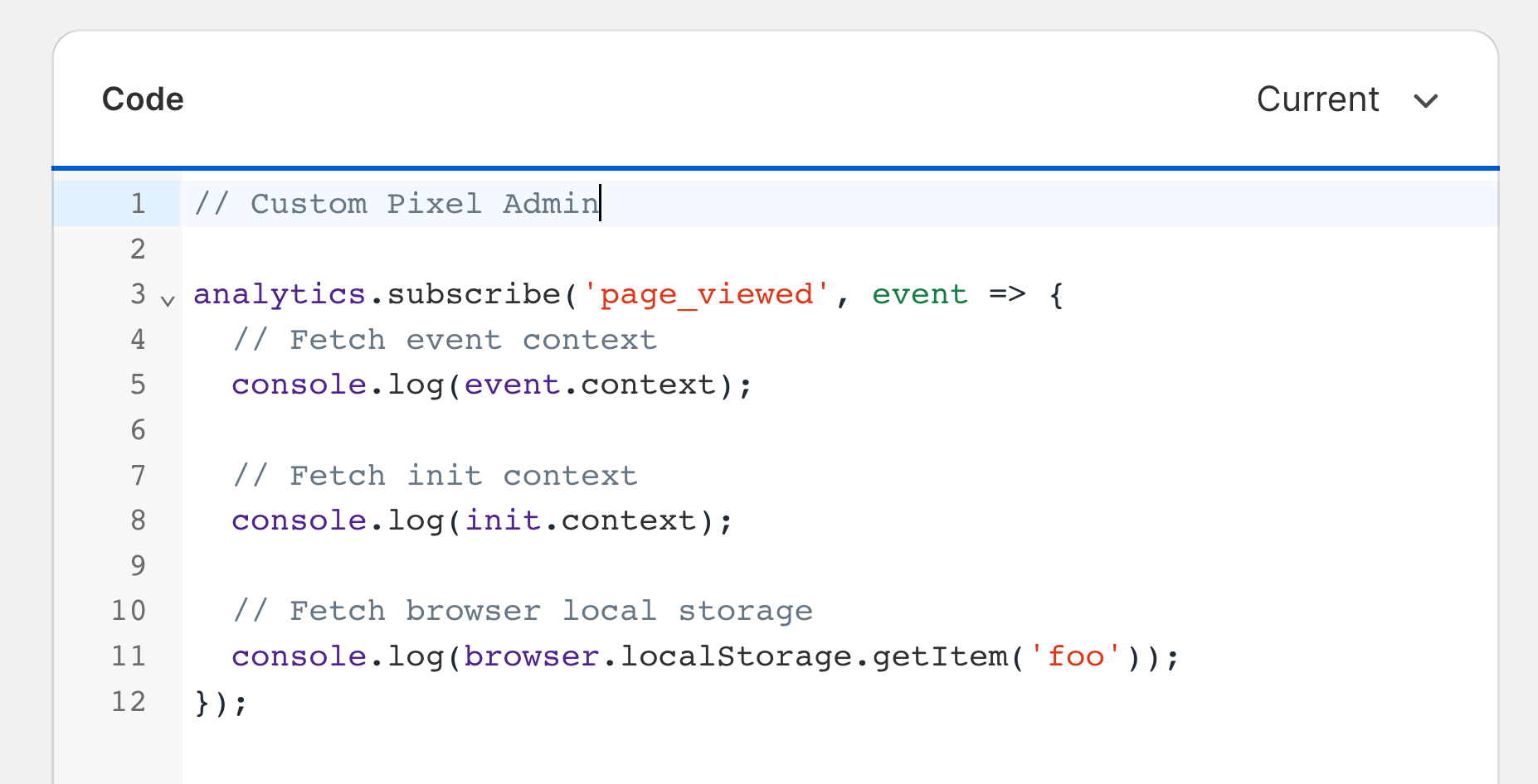 Custom Web Pixels