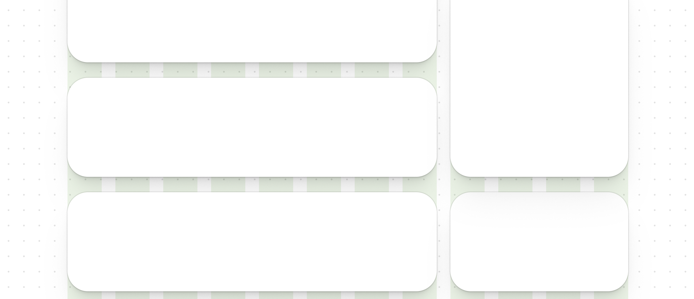 Various layouts, including single and two-column.