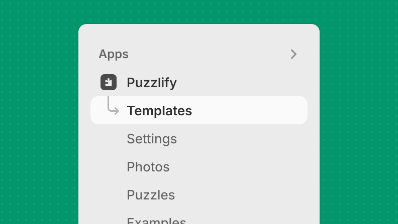 An example of horizontal tabs used for secondary navigation purposes within the App Home area.