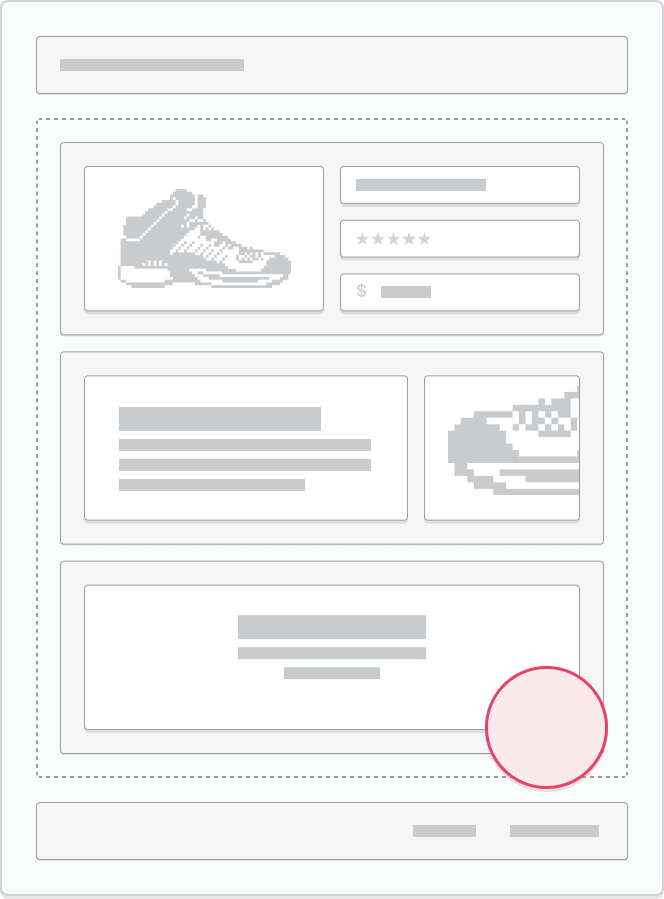 An example of an app embed block injected into a theme's closing HTML body tag. The app provides a floating element on the page and is for a chat bubble app embed block