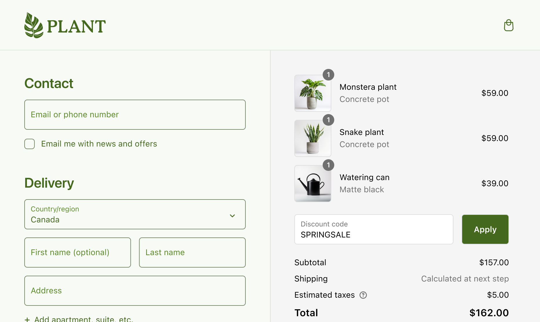 Screenshot that shows the application of color schemes