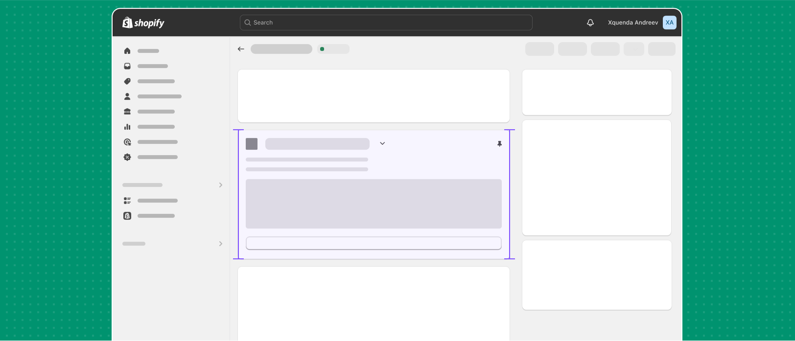 Guidelines indicate the maximum height of an app block.