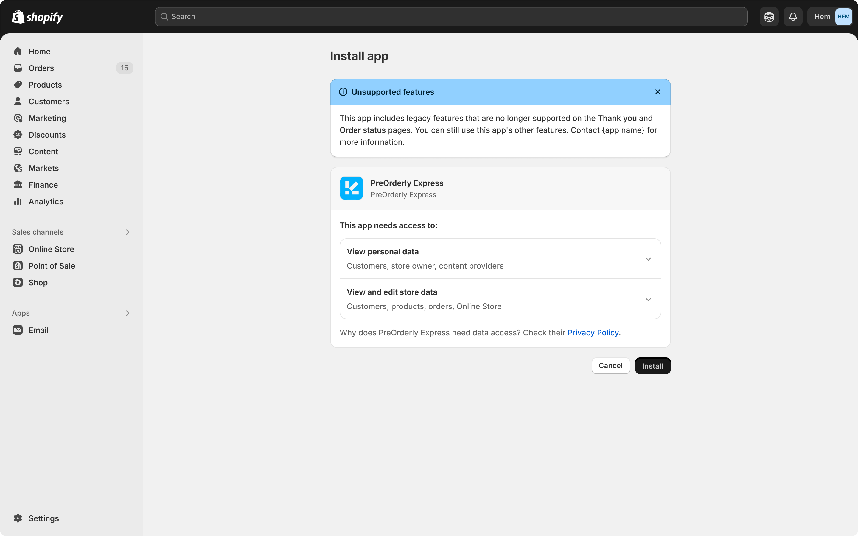 Install Banner ScriptTags