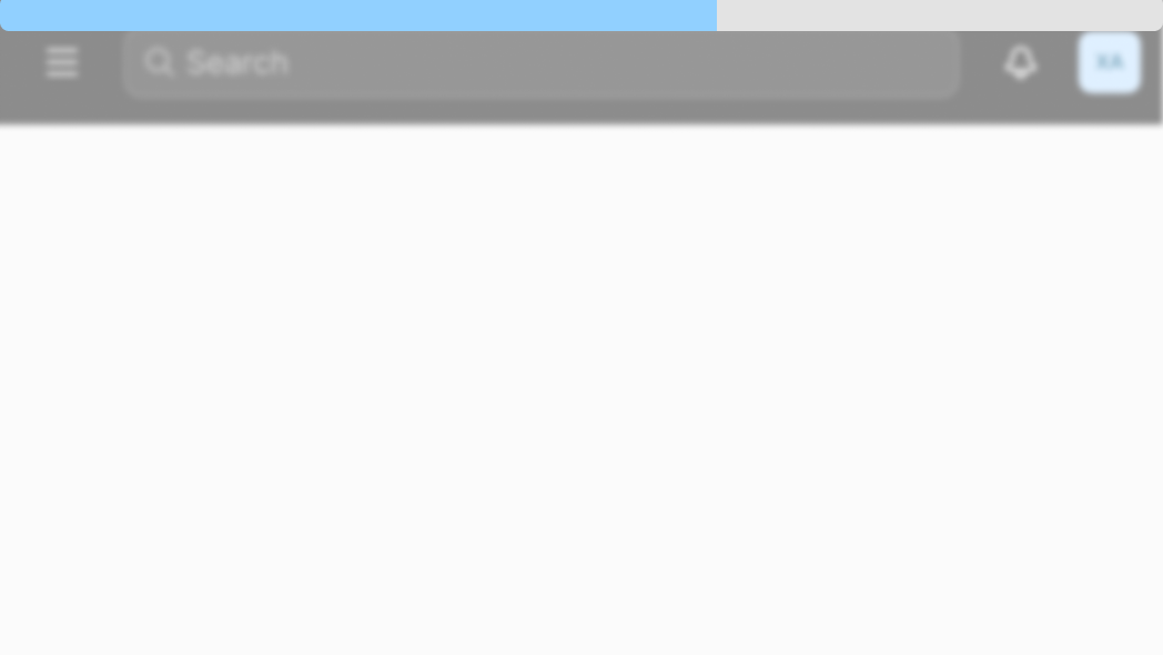 A close-up image of the top of the Shopify admin. Running horizontally along the top is a green loading bar. It spans approximately two-thirds the width of the image.