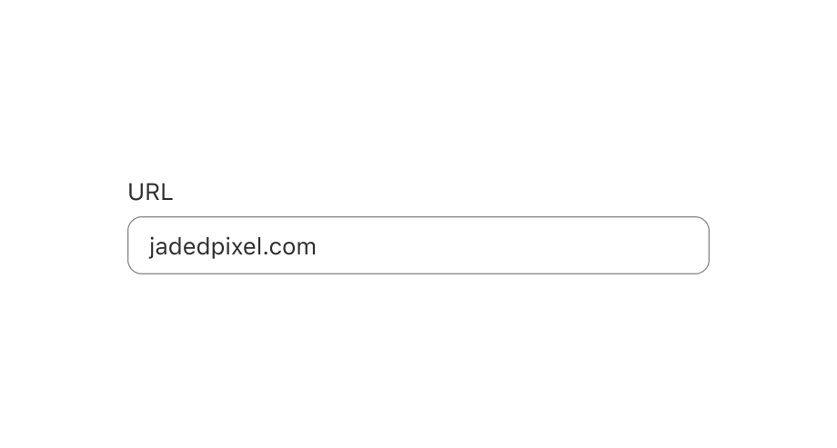 Record an external product source URL and save it from an action modal. This example uses `URLField` to capture the address, with a [Button](/docs/api/admin-extensions/2025-07/ui-components/actions/button) that saves the source URL.