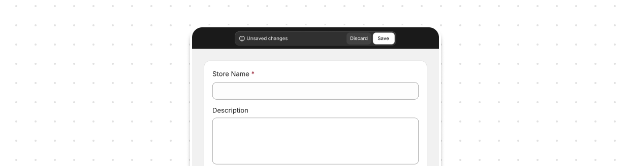 Add `data-discard-confirmation` to show a confirmation dialog when the discard button is clicked, preventing accidental data loss.