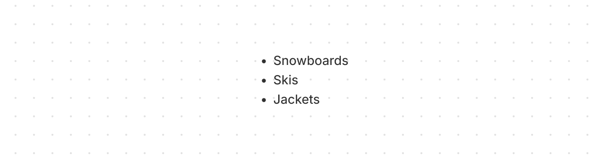 Unordered list