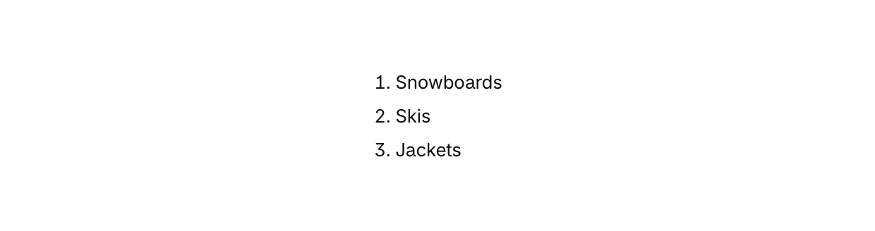 Ordered list