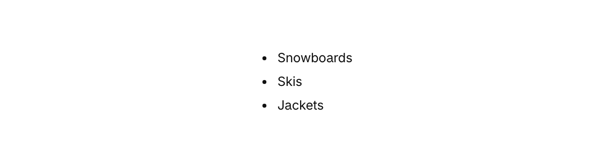 Unordered list
