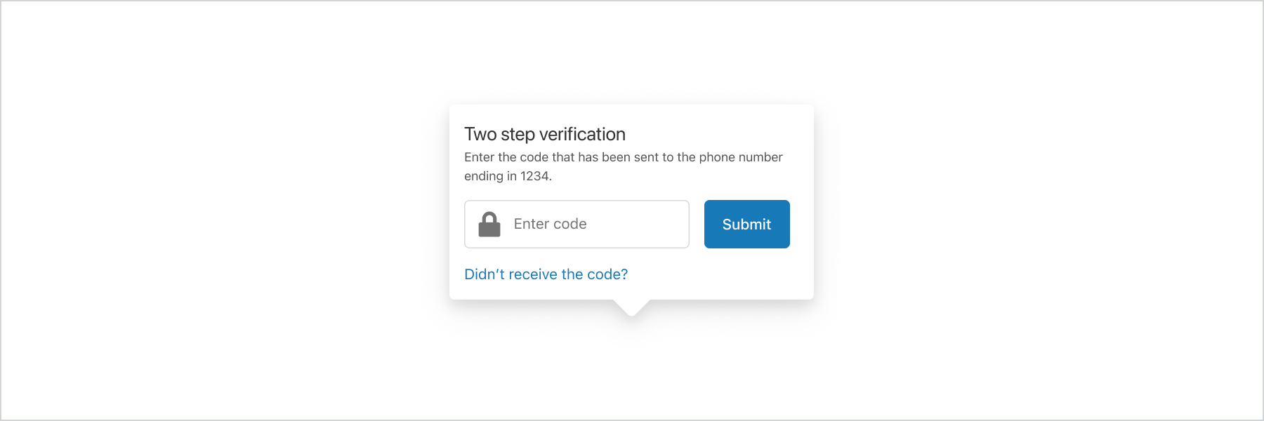 A popover displaying contextual payment information.