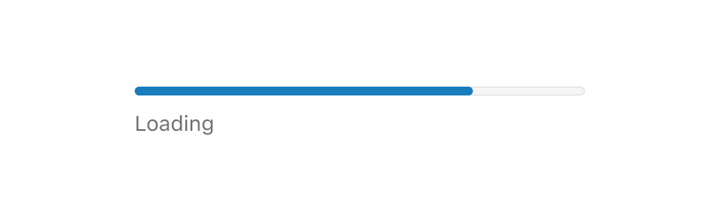 A progress bar with 'Loading' text