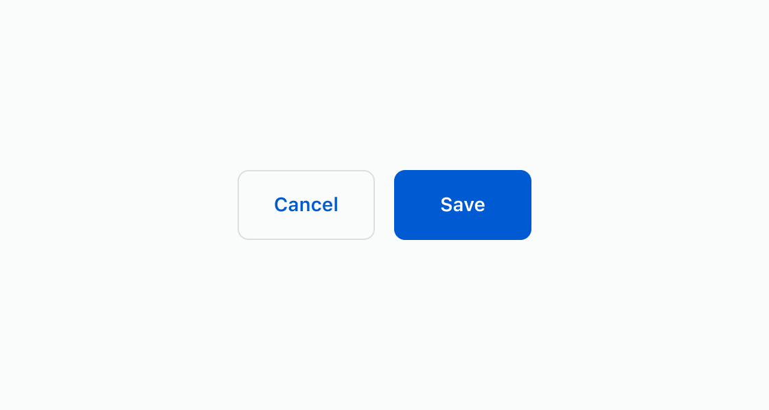 A rendered example of the button component