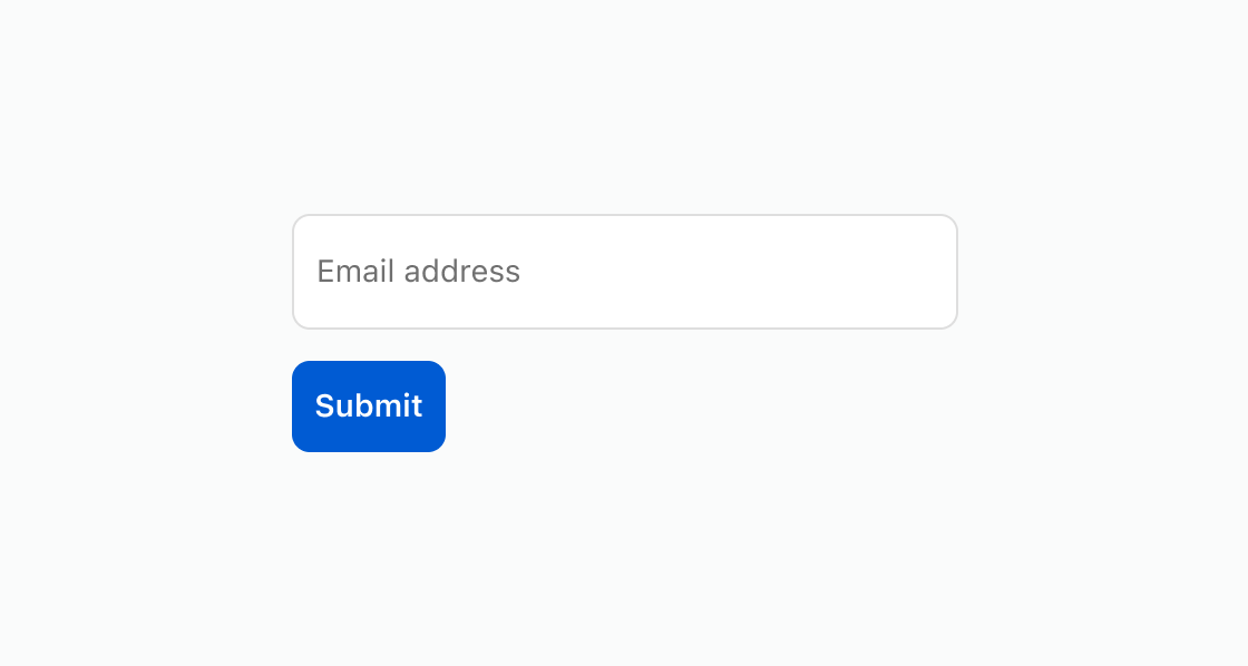 A rendered example of the form component