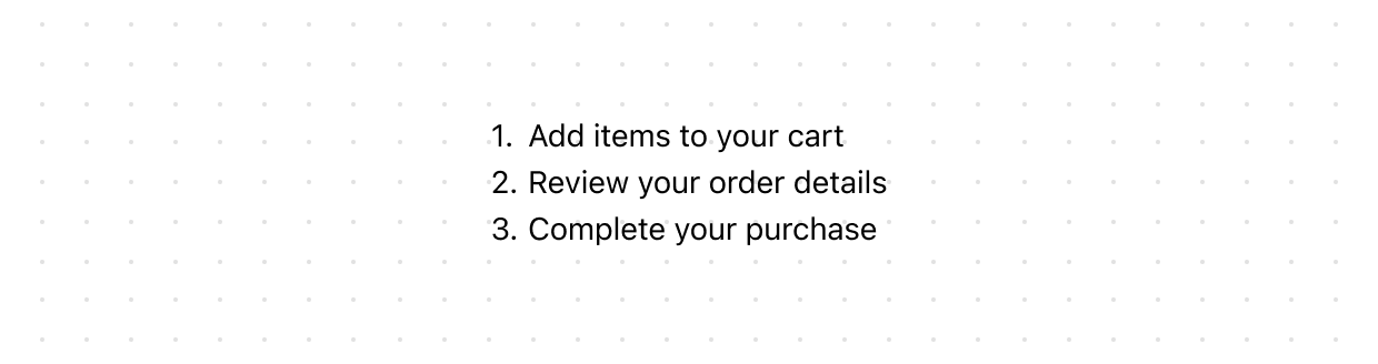 Ordered list