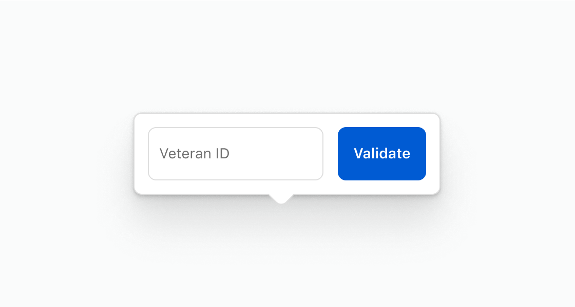 A rendered example of the popover component