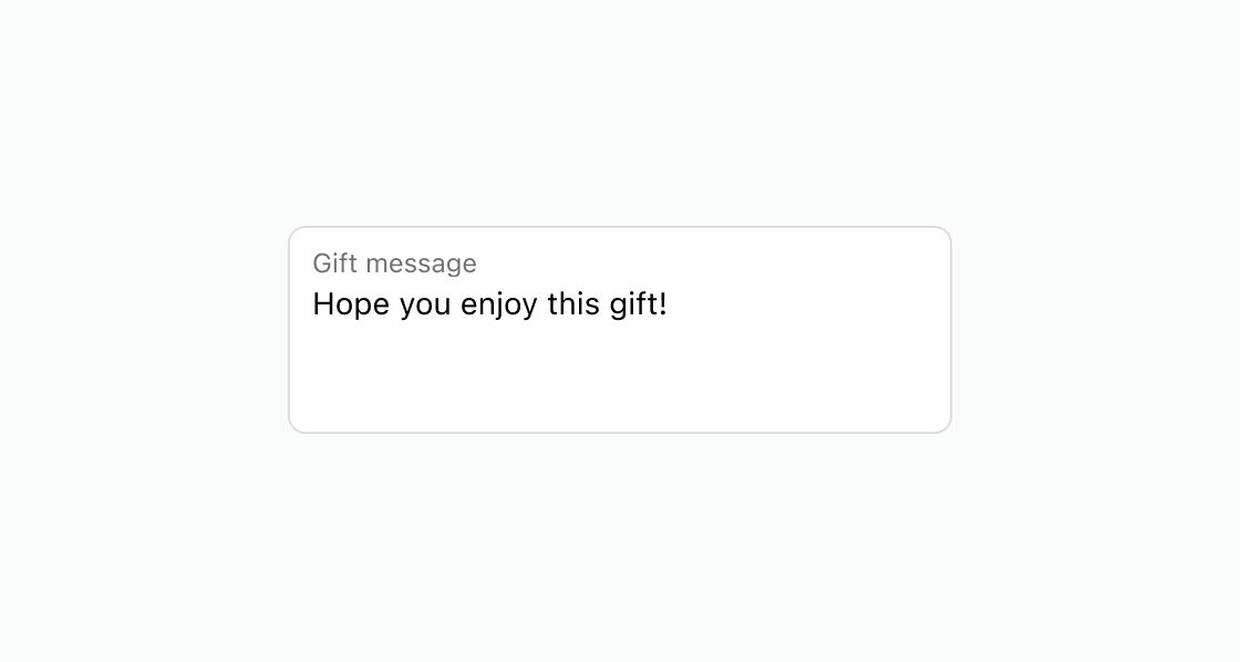 A rendered example of the text-area component