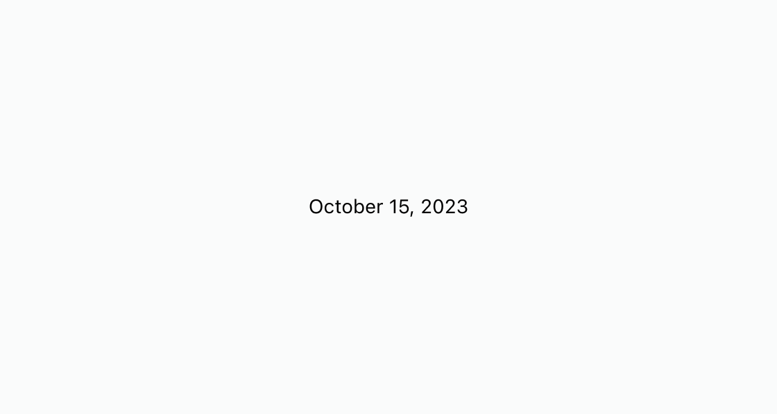 A rendered example of the time component