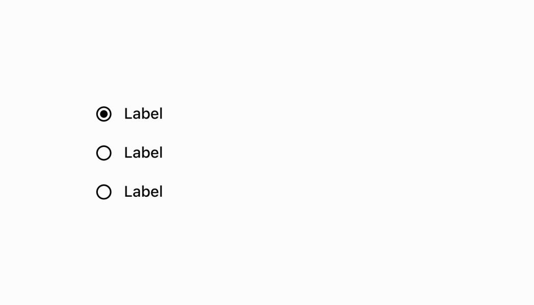 Enable single selection from multiple options using radio buttons. This example demonstrates a RadioButtonList that presents exclusive choices with clear visual indication of the selected option, ideal for settings, preferences, or any scenario requiring one choice from several options.