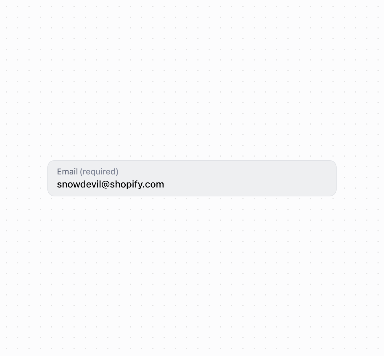 Capture email address input using an emailField component. This example shows a basic email field with a label for collecting email information.