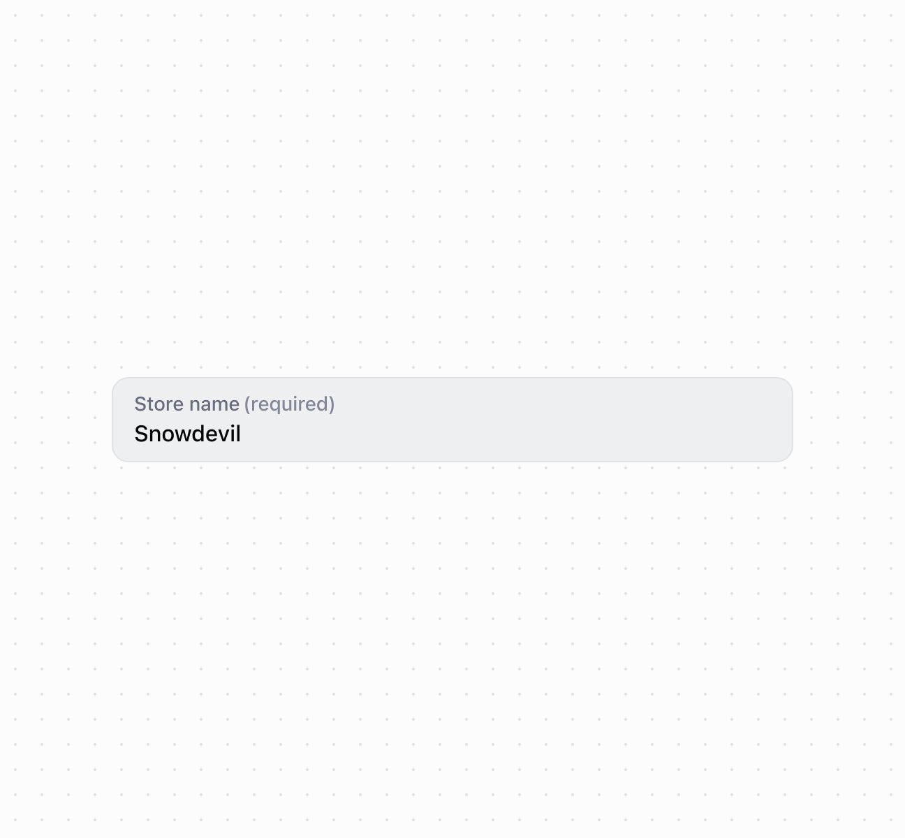 Capture single-line text input using a textField component with validation support. This example shows a basic text field with label and placeholder text.