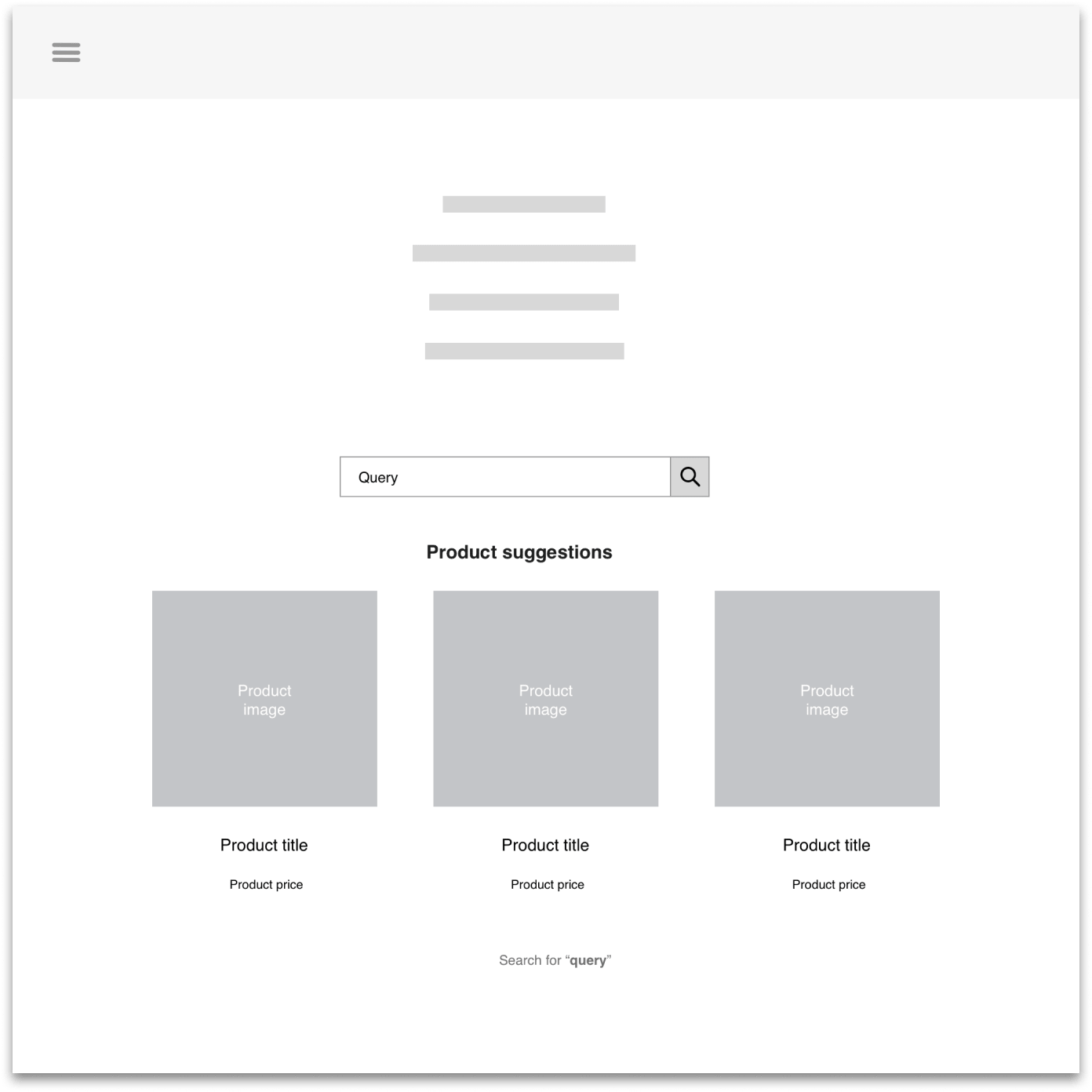 Example of in-menu search in desktop.