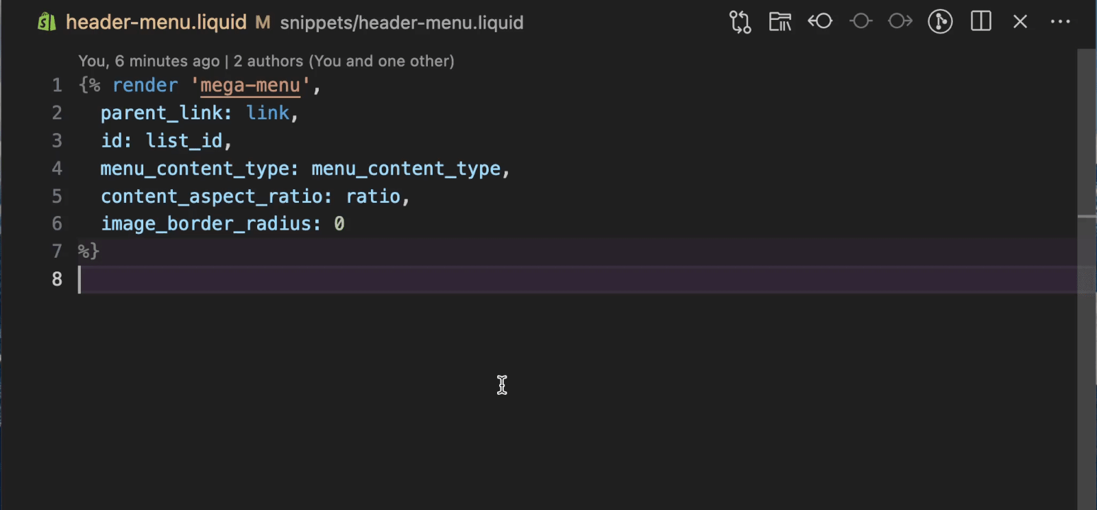 Hovering over 'product-card' to see LiquidDoc documentation