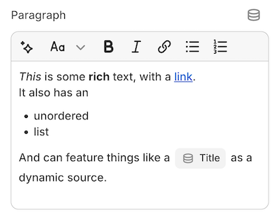 richtext setting
