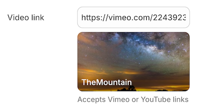 video_url setting