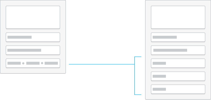 Choose the right level of granularity for blocks in your sections.