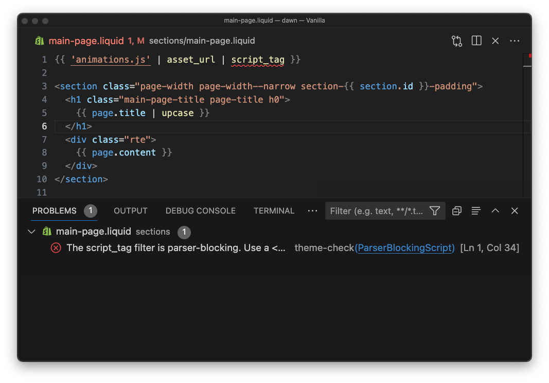 Theme Check demo